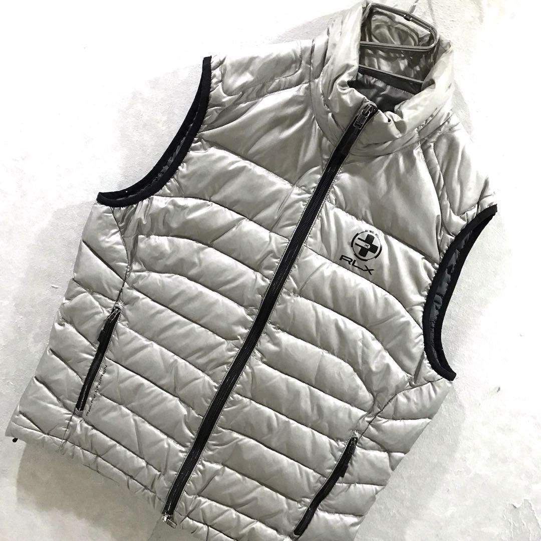 RLX ラルフローレン ダウンベスト シルバー レアカラー L程