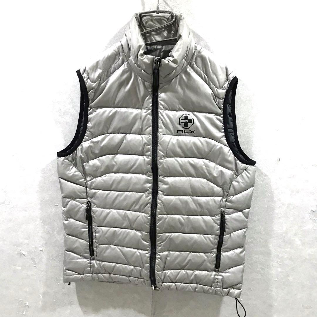 RLX ラルフローレン ダウンベスト シルバー レアカラー L程