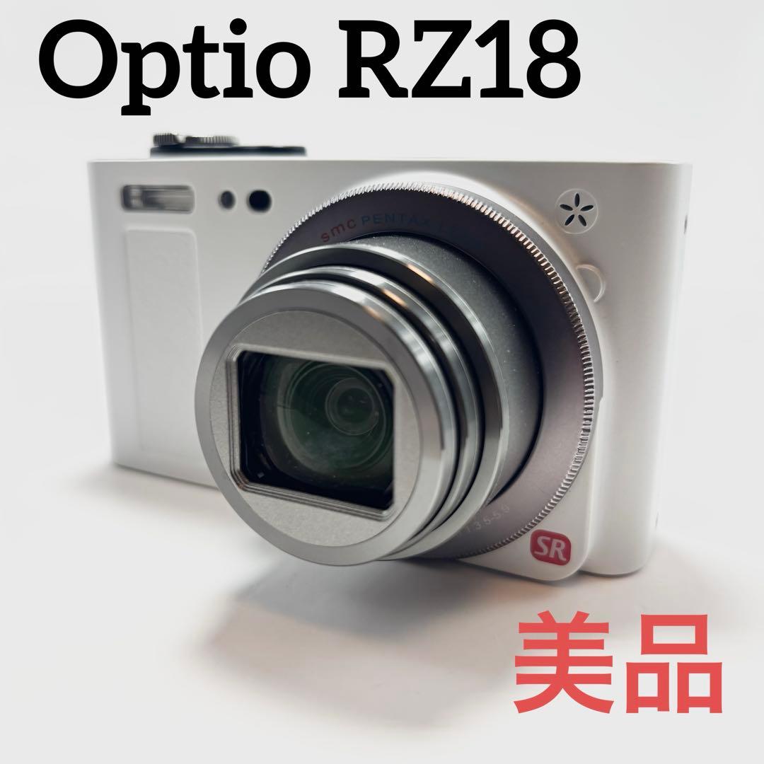 【美品】PENTAX Optio RZ18 パールホワイト デジタルカメラ