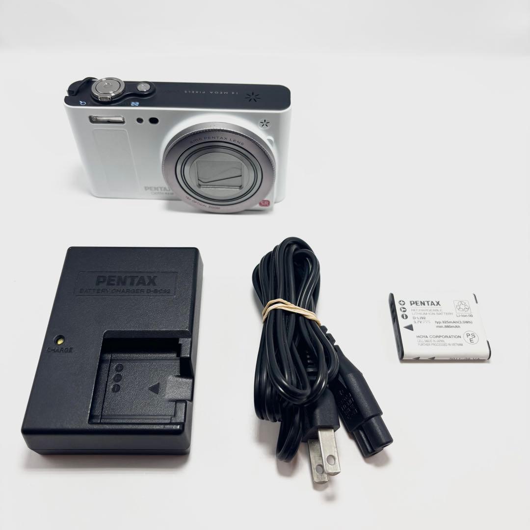 【美品】PENTAX Optio RZ18 パールホワイト デジタルカメラ