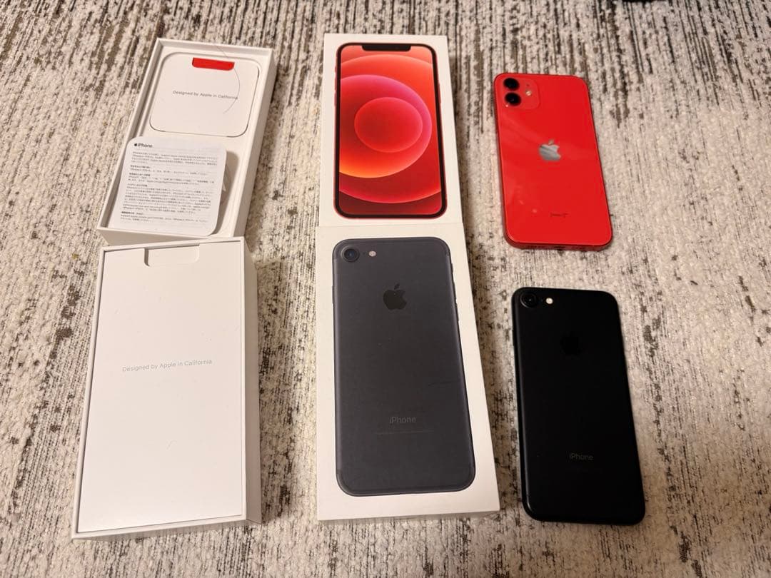 B*︎様 Apple iPhone 12 赤 iPhone7 黒 SiMフリー
