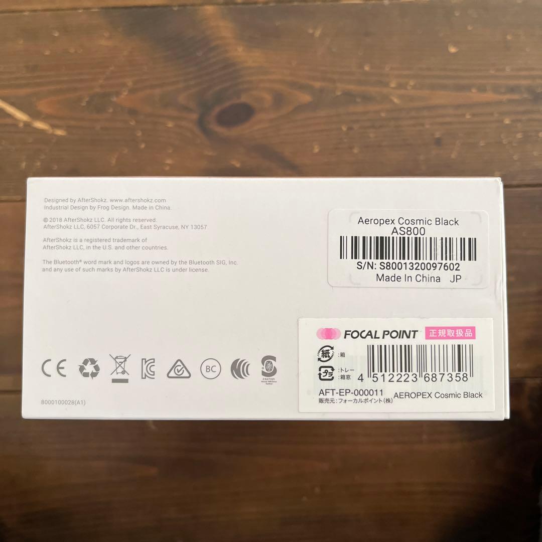 Shockz AEROPEX Cosmic Black AS800骨伝導イヤホン