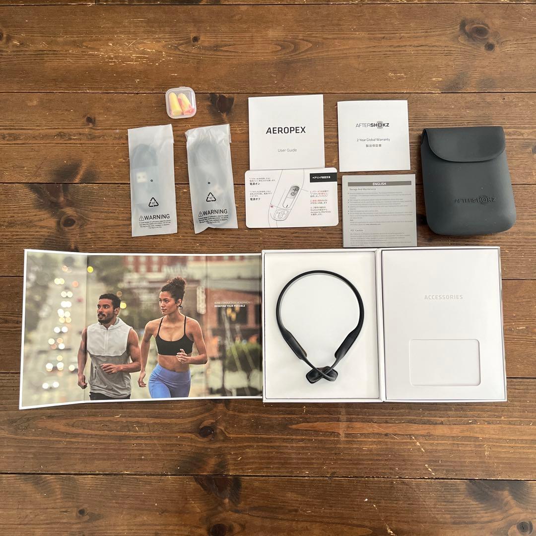 Shockz AEROPEX Cosmic Black AS800骨伝導イヤホン