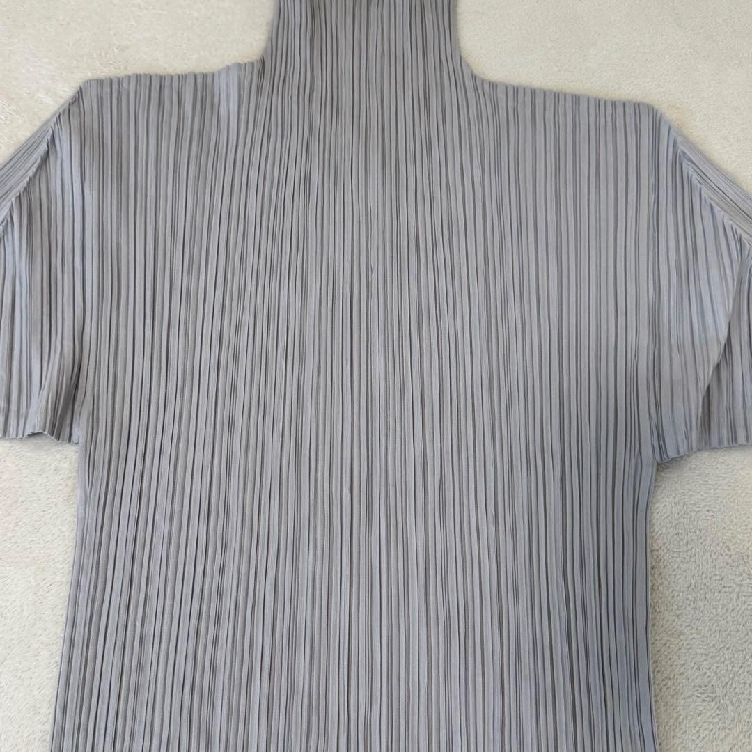 ISSEY MIYAKE プリーツ　長袖　ハイネック　グレー　オーバーサイズ