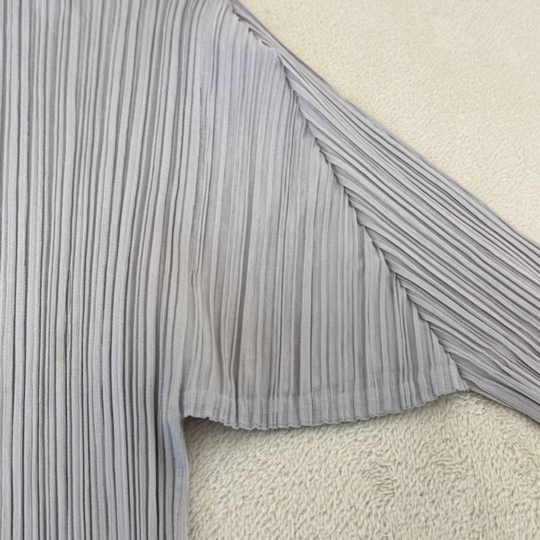 ISSEY MIYAKE プリーツ　長袖　ハイネック　グレー　オーバーサイズ