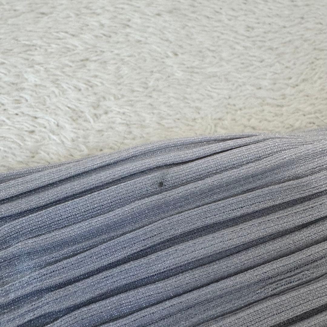 ISSEY MIYAKE プリーツ　長袖　ハイネック　グレー　オーバーサイズ