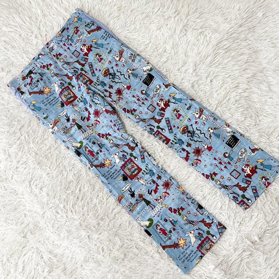 《オレボレブラ》 (L) 総柄ストレートパンツ アルベロベロ 個性的 カジュアル