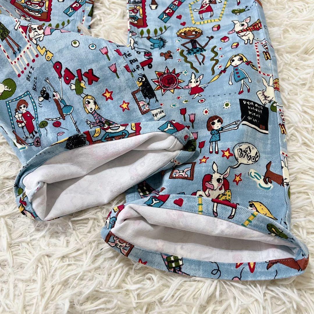 《オレボレブラ》 (L) 総柄ストレートパンツ アルベロベロ 個性的 カジュアル