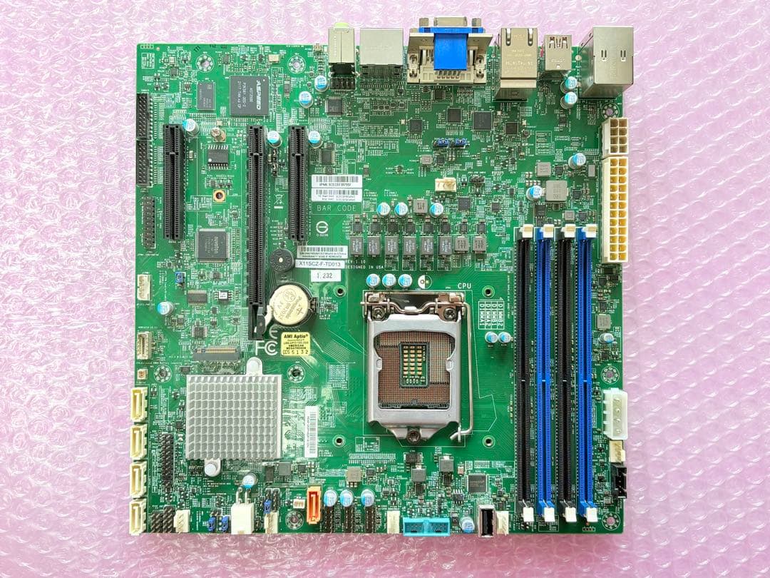 Supermicro X11SCZ-F/IPMI・TPM2.0搭載/クーラー付き