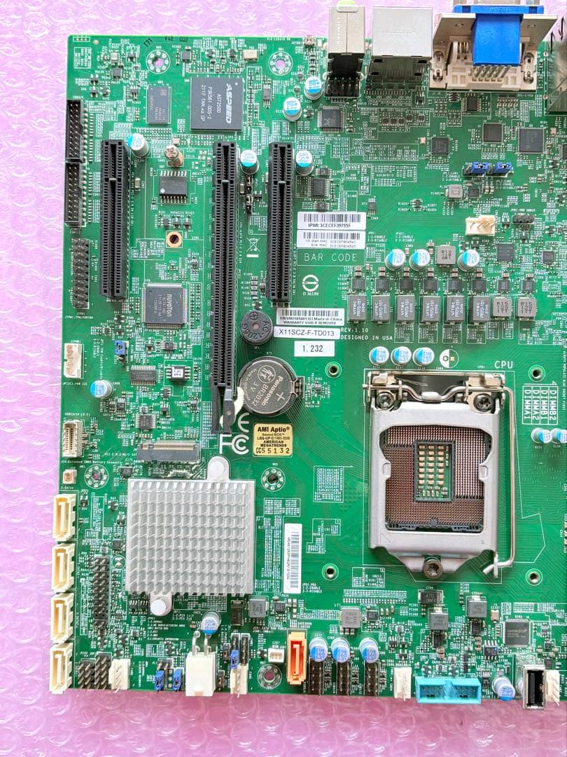 Supermicro X11SCZ-F/IPMI・TPM2.0搭載/クーラー付き