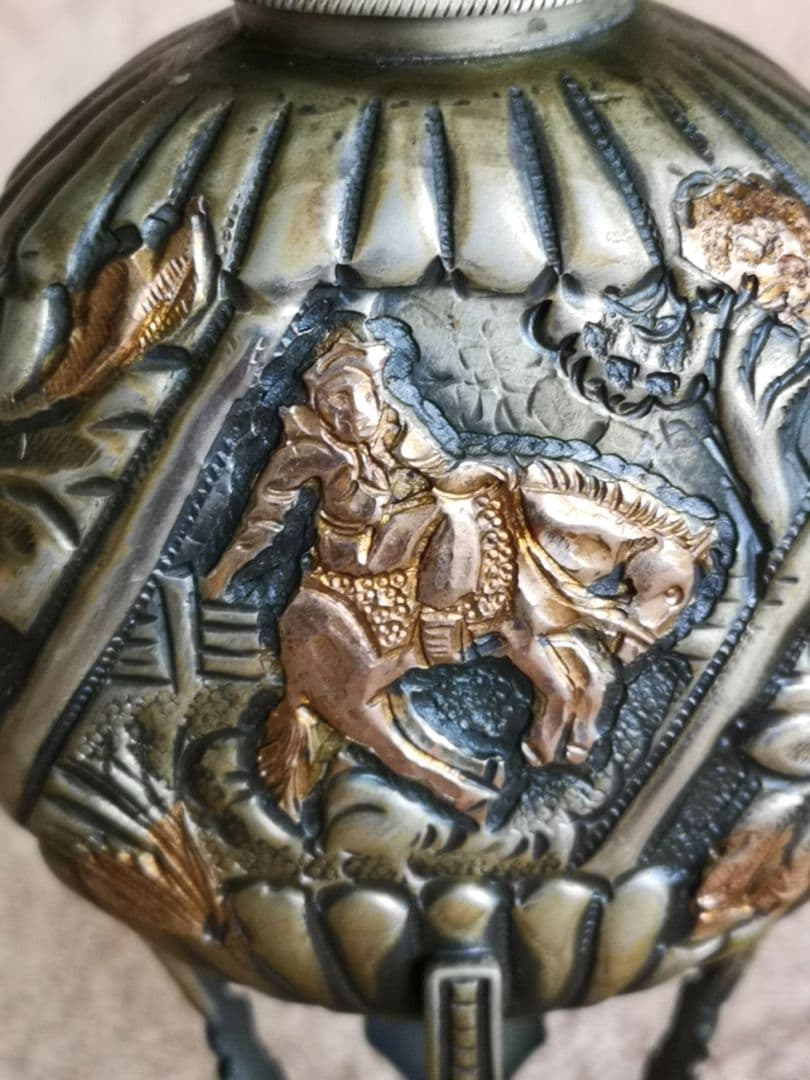 【アルゼンチン　茶器　アンティーク　1970】イェルバ マテ カップ&ストロー