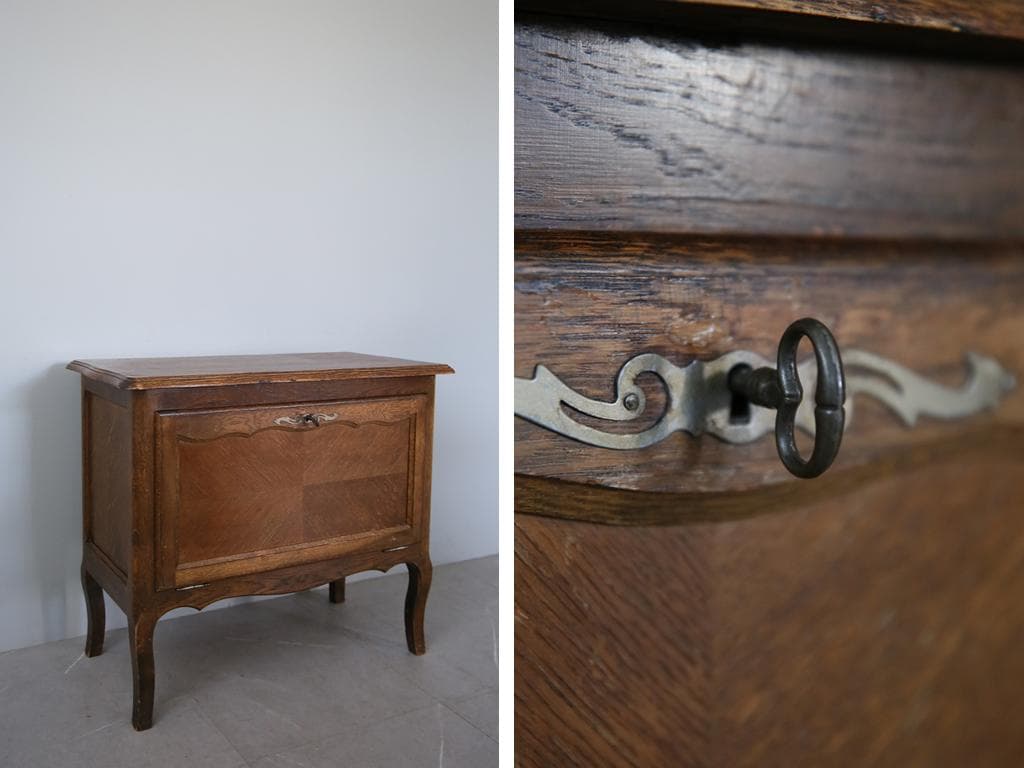 フランスアンティーク猫脚カップボード/木製サイドボード/キャビネット90-192