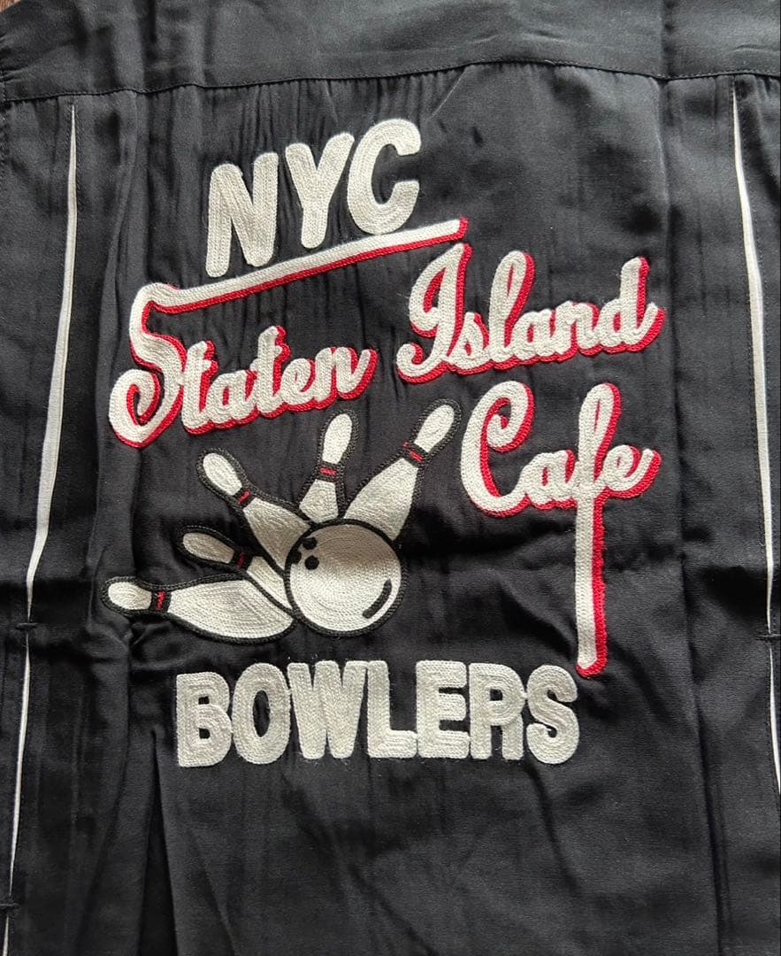 (新品/希少品) HOUSTON半袖ボーリングシャツ刺繍！