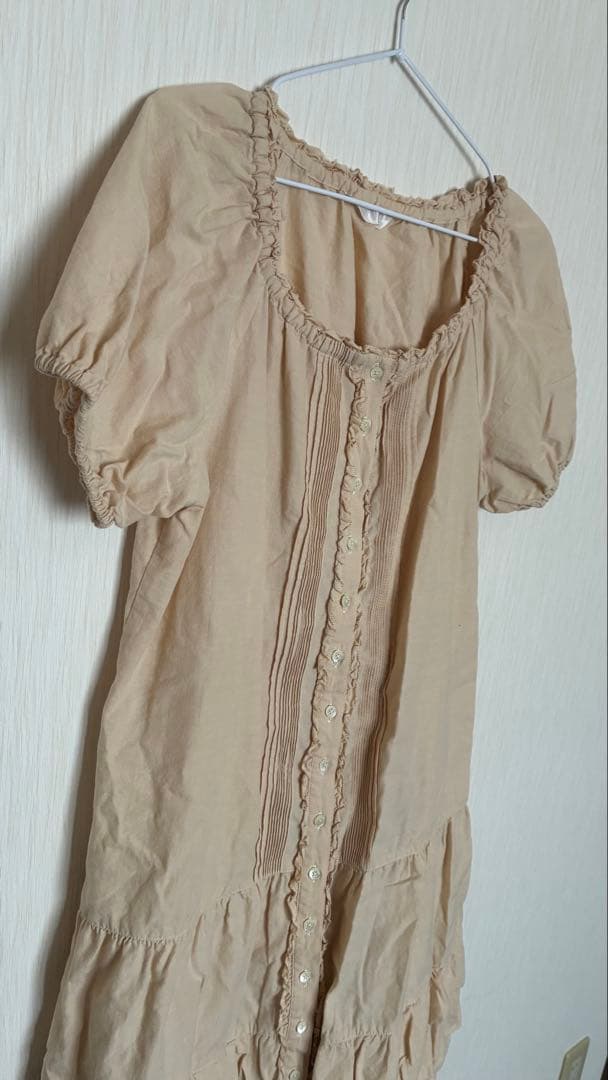 ピンクハウス　キナリフリルチュニックワンピ