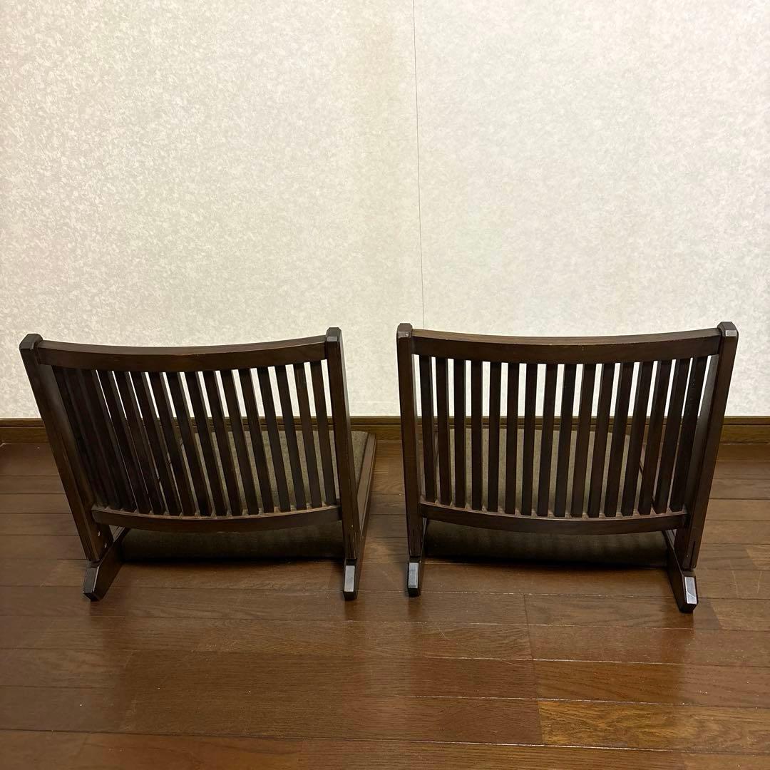 【良品】折りたたみ 座椅子 ブラウン ①