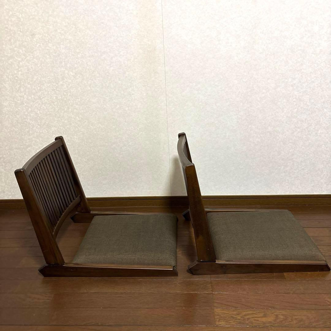 【良品】折りたたみ 座椅子 ブラウン ①