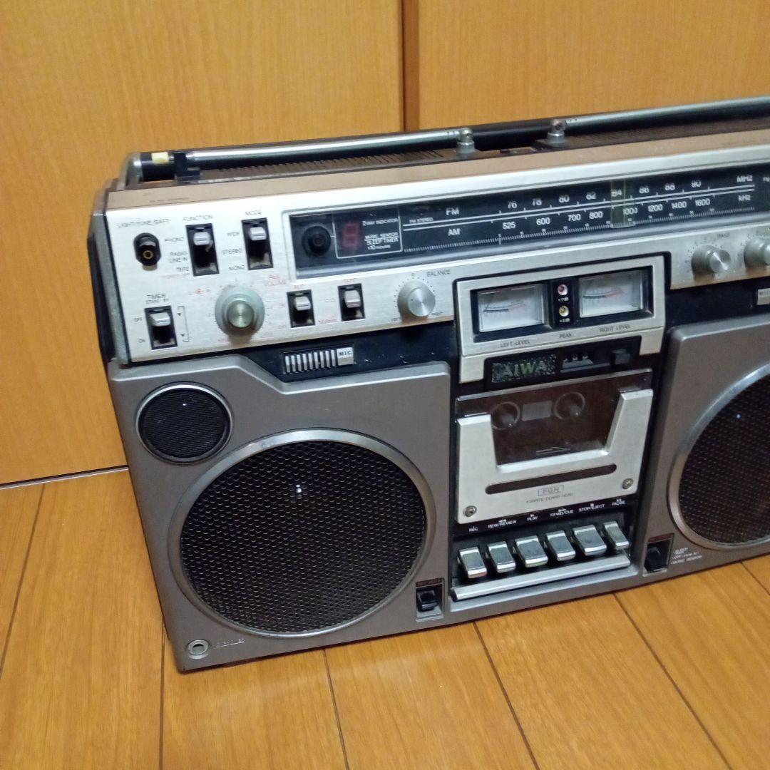 AIWA アイワ 大型ラジカセ CS-80 昭和レトロ ラジカセ通電確認品