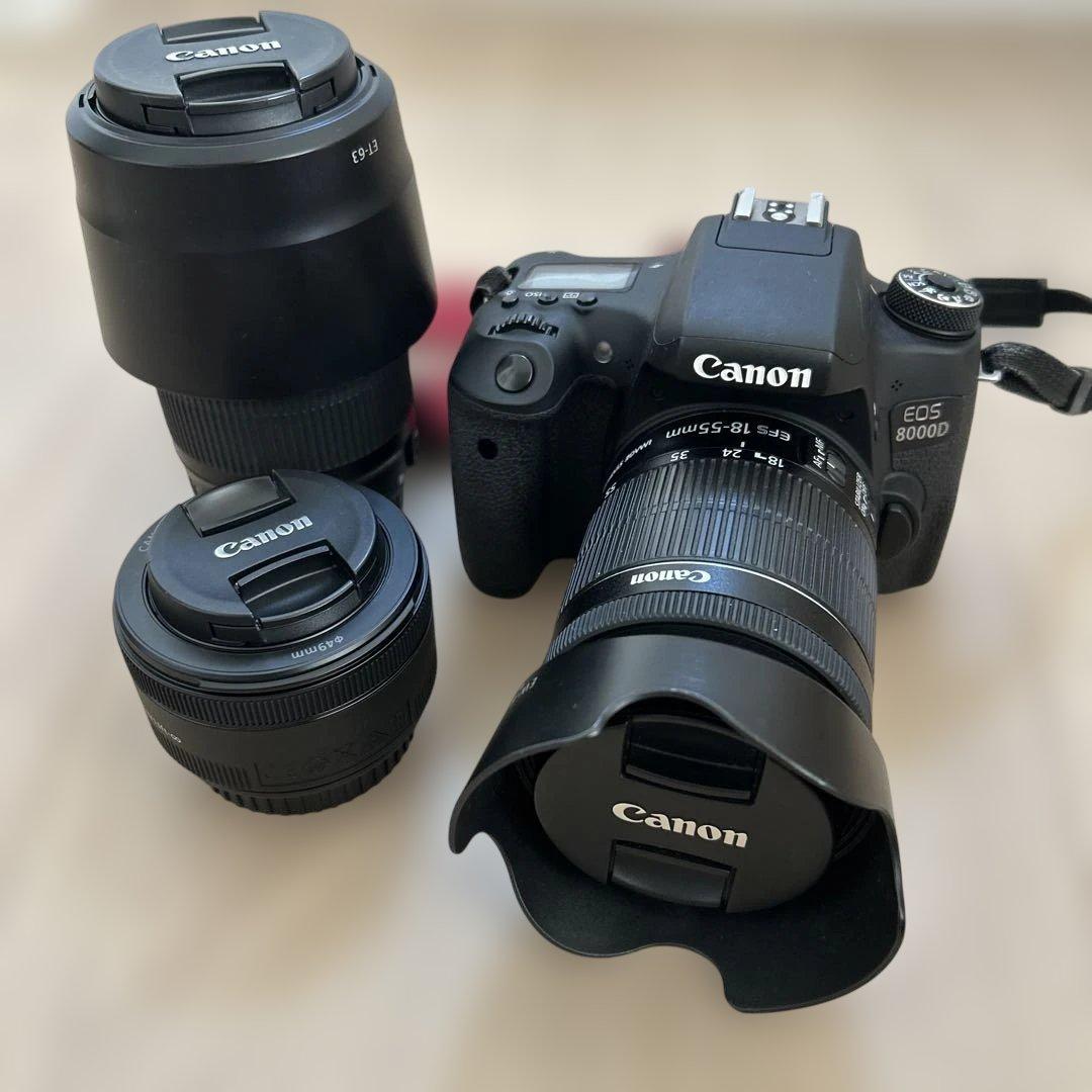 Canon EOS 8000D ダブルズームレンズキット&単焦点レンズ
