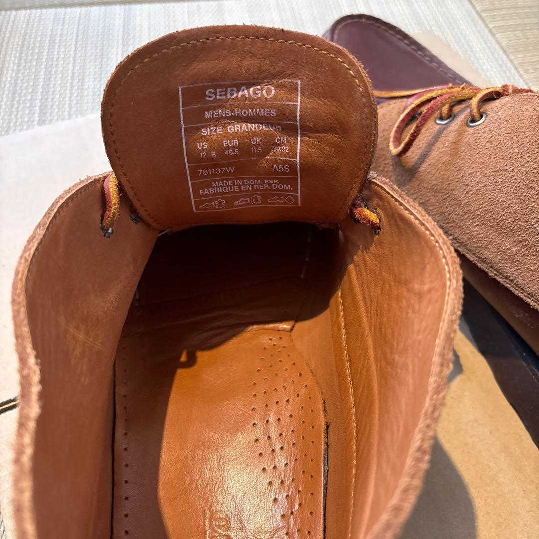 ブラウン スエード レースアップ モカシン