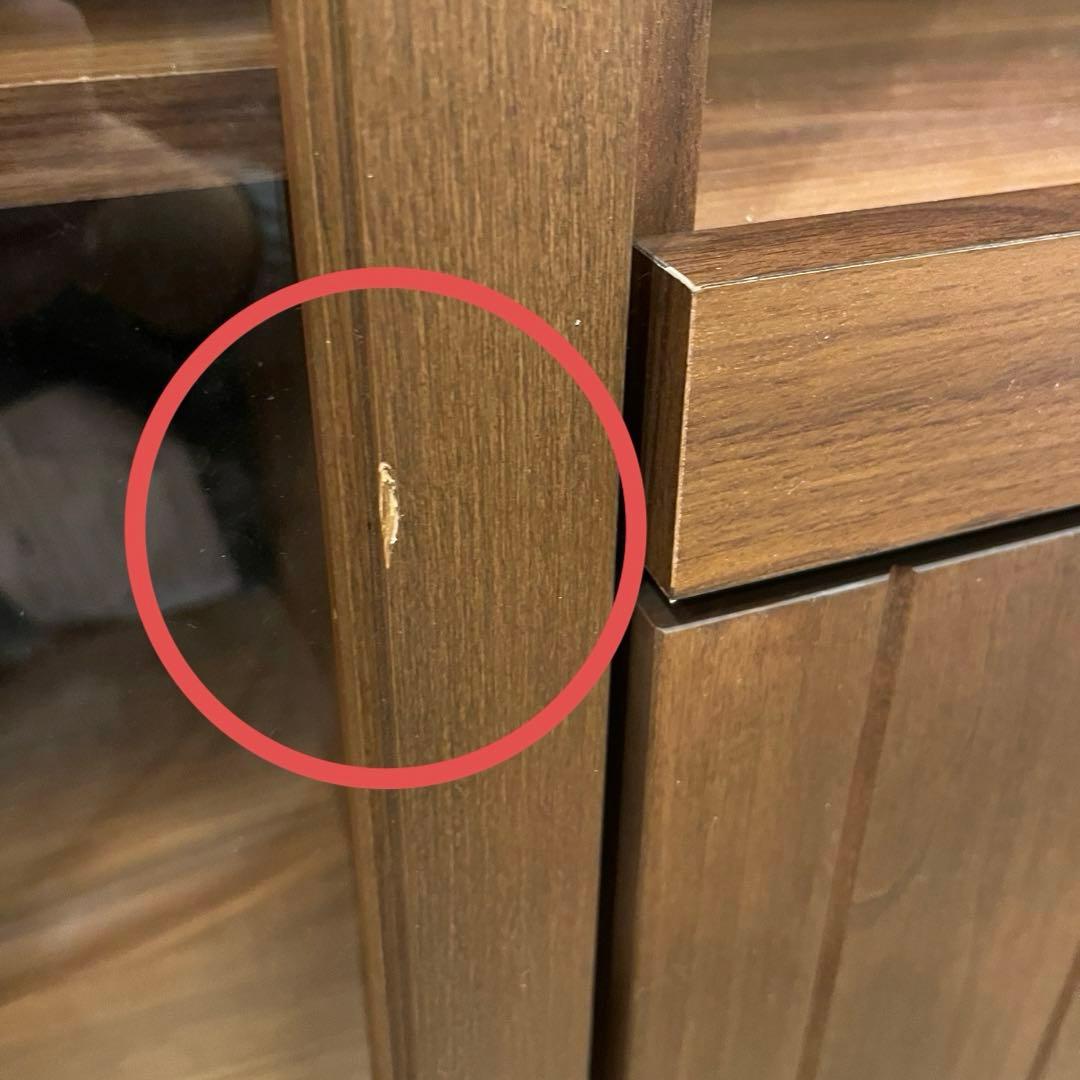 【24日まで】ベルメゾン 木製食器棚・キッチンカウンター ウォールナット