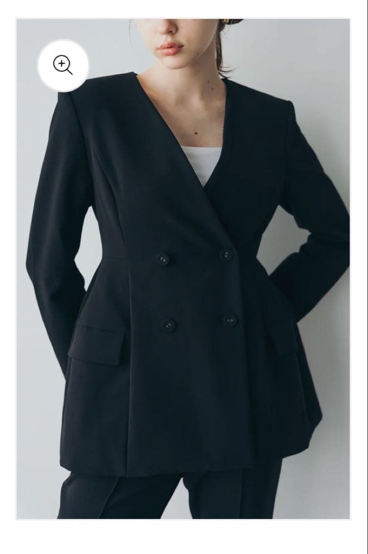 CARLA 2wayぺプラムジャケット　ネイビー