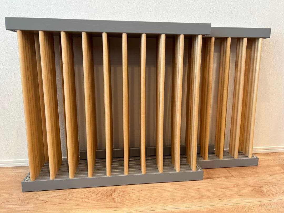 【週末限定値下】LITTLE BOT BABY　木製ベビーサークル グレー