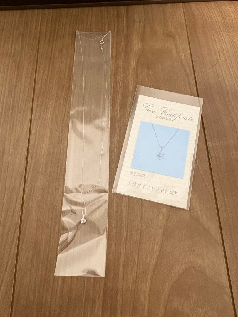 めい⭐︎ママ　K10WG 0.2ct ネックレス　ホワイトゴールド