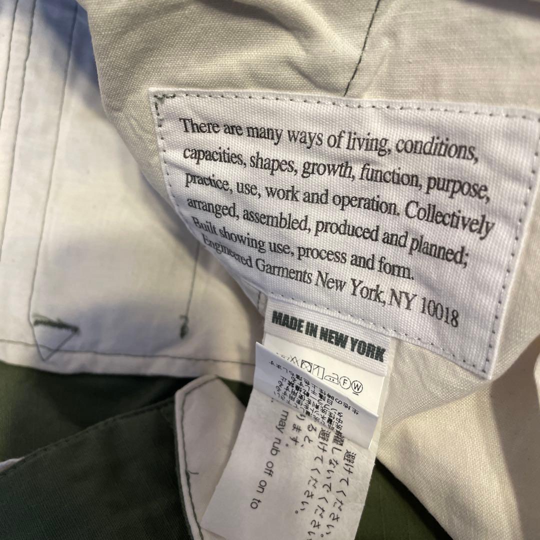 ENGINEERED GARMENTS カーゴパンツ Sサイズ オリーブグリーン