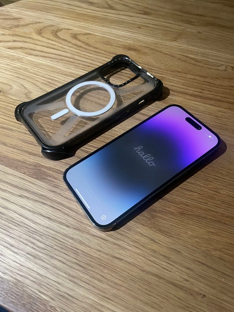 Apple iphone14pro ディープパープル 256GB ケース付