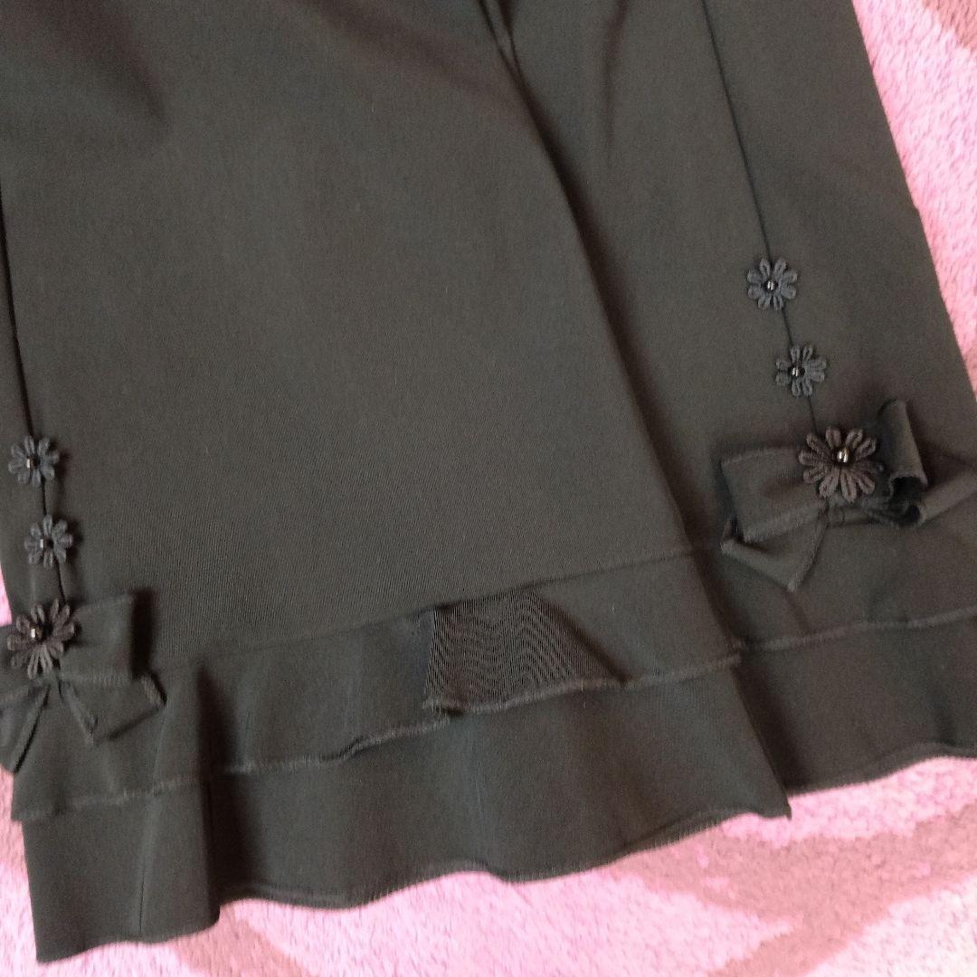 黒サラッとしたフルレングスパンツサイズ40　42