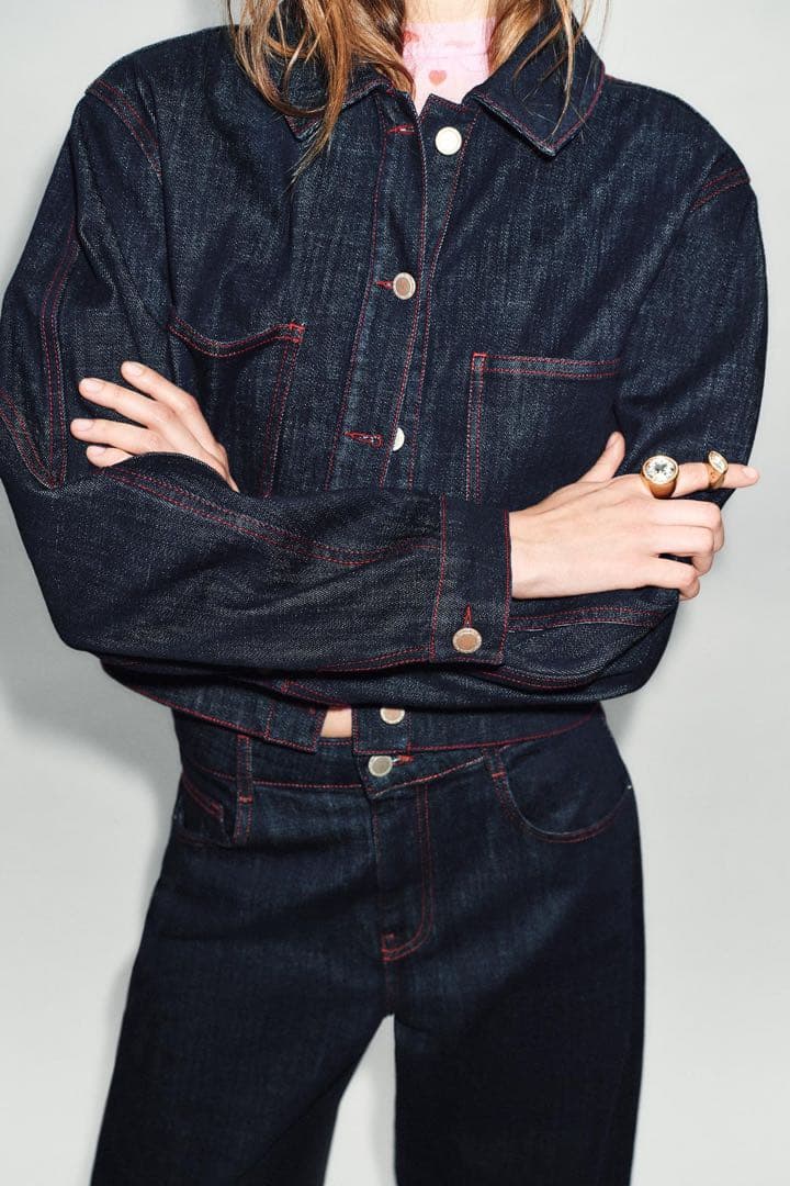 ZARA Z1975肩パッド入りジャケット XSサイズ新品タグ付き　ハート