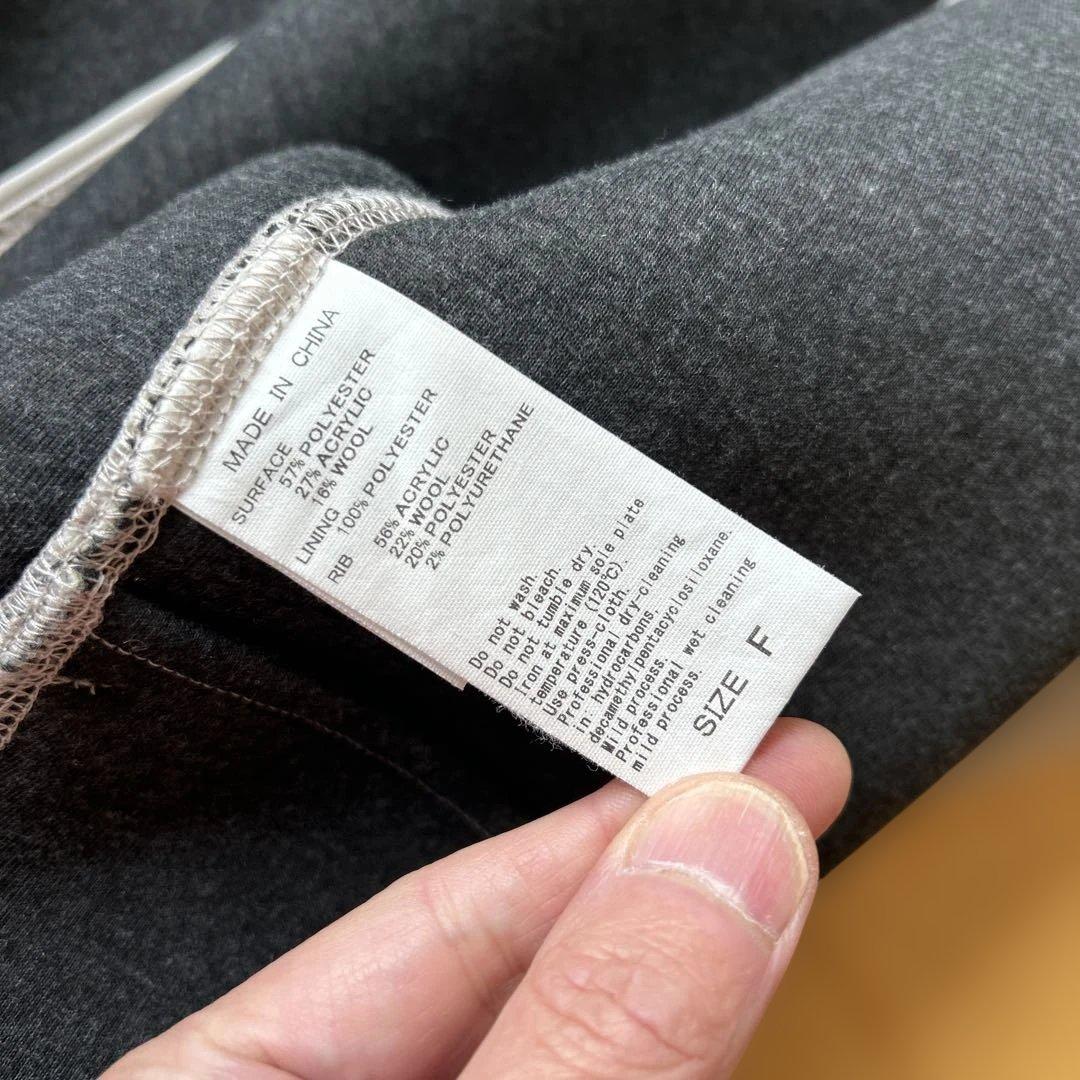 アダムエロペ　ハイネックブルゾン　グレージュ　サイズフリー