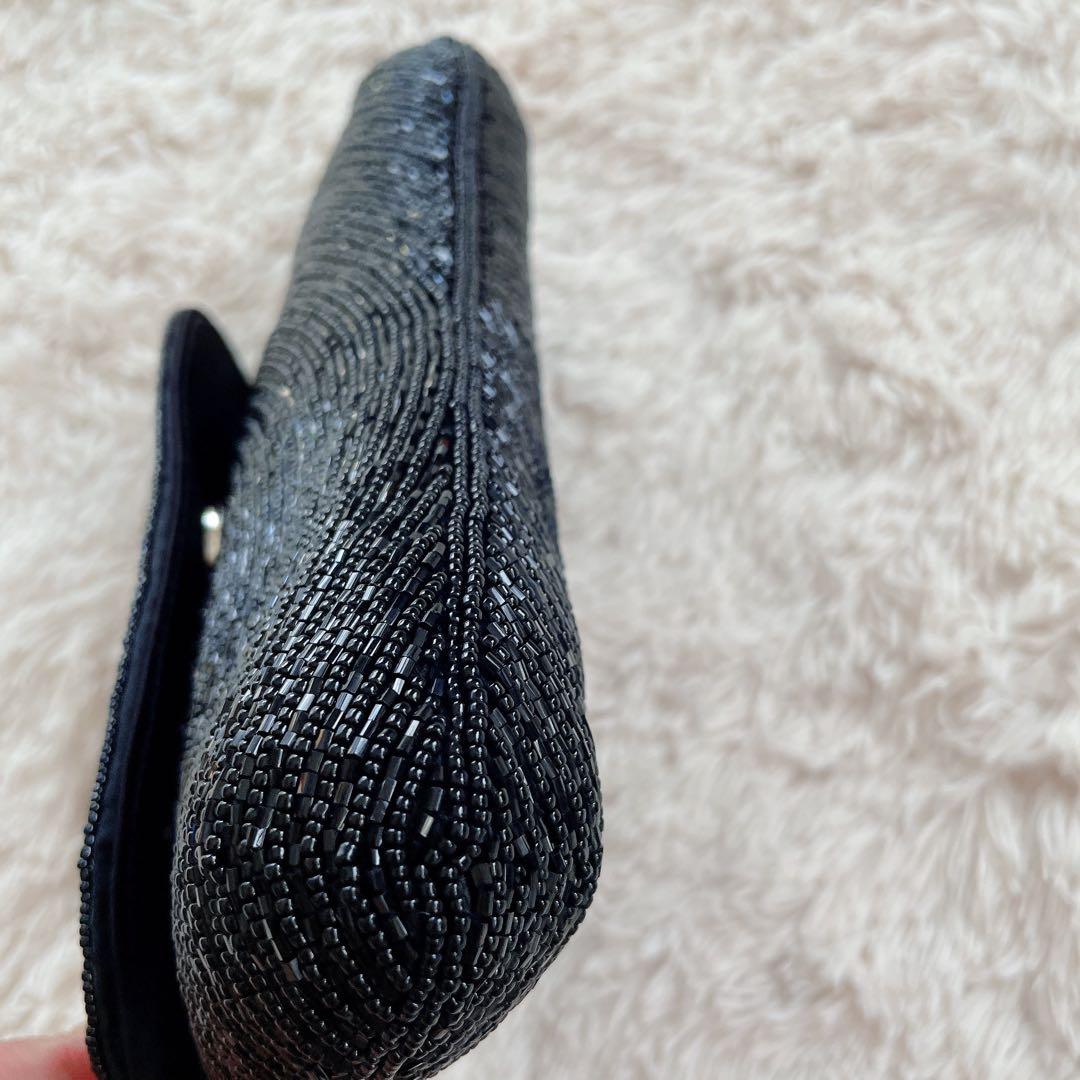 新品未使用　東京イギン フォーマルバッグ ハンドバッグ ブラック ビーズ