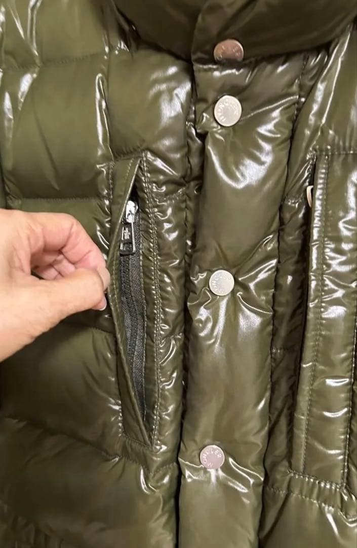 MONCLER オリーブグリーン ダウンジャケット 0サイズ