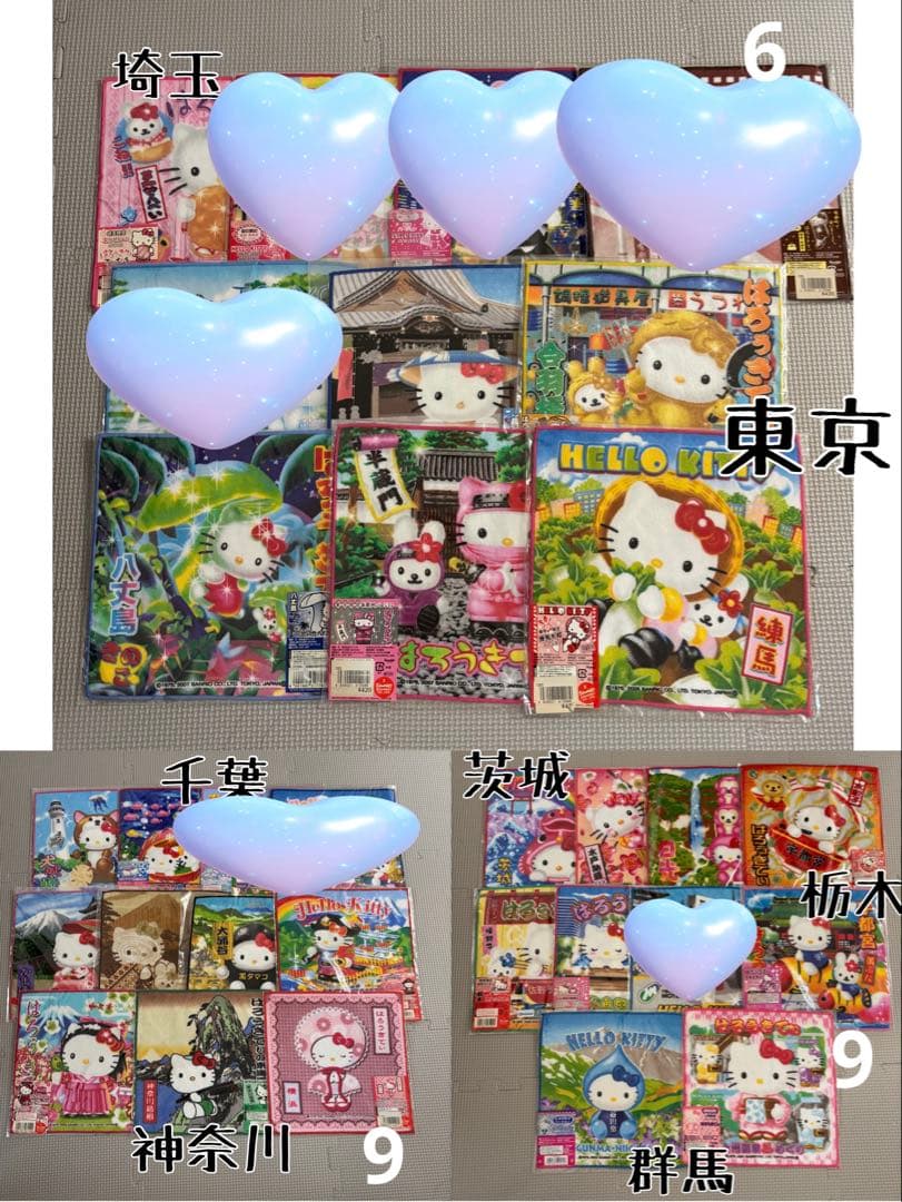 【全て新品】希少!!日本限定 ご当地キティ プチタオル 104枚 まとめ売り