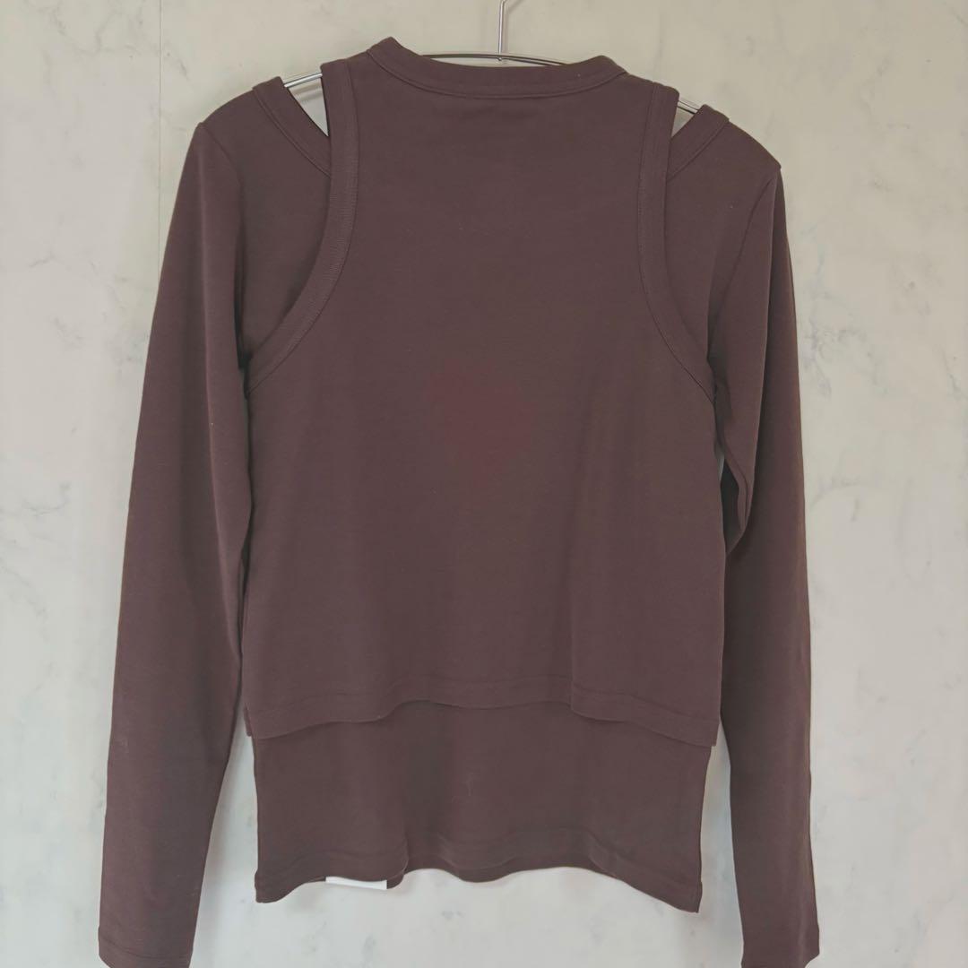 トップス HYKE LAYERED LONG-SLV TEE