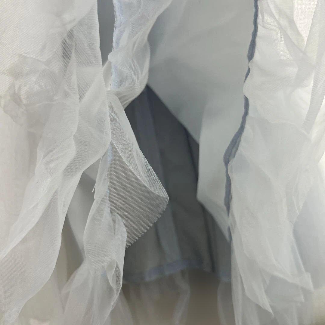 組曲　フォーマルドレス カーディガン付　ホワイト・ライトブルー