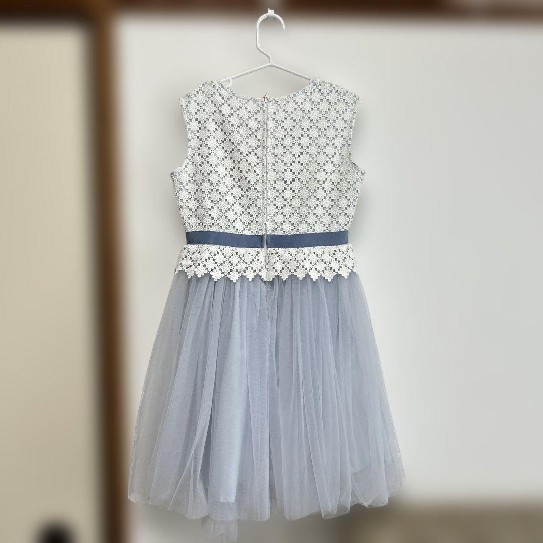 組曲　フォーマルドレス カーディガン付　ホワイト・ライトブルー