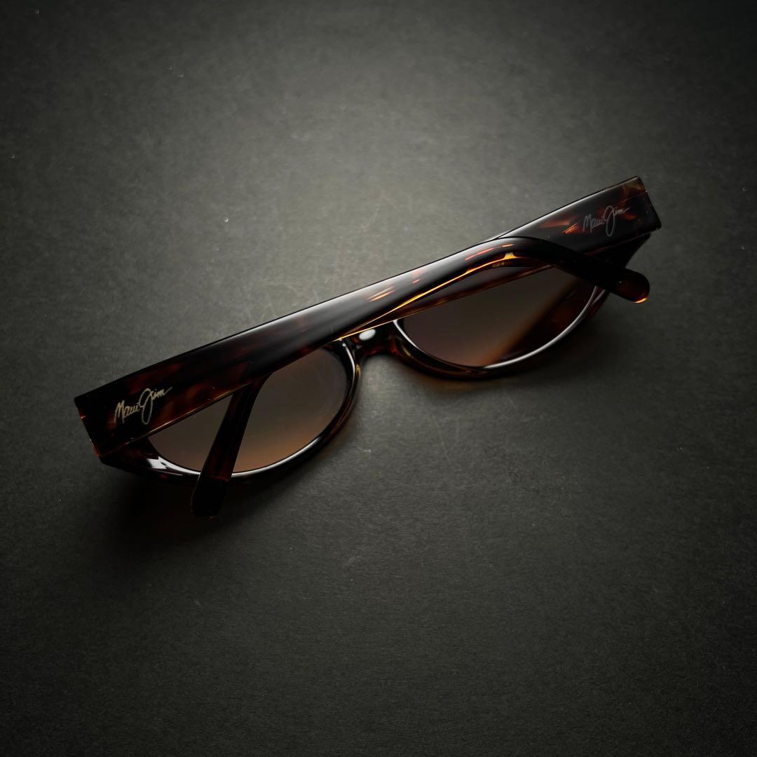 ビンテージ✨マウイジムMAUIJIMサングラス茶オーバル良品ハワイ偏光タイプ