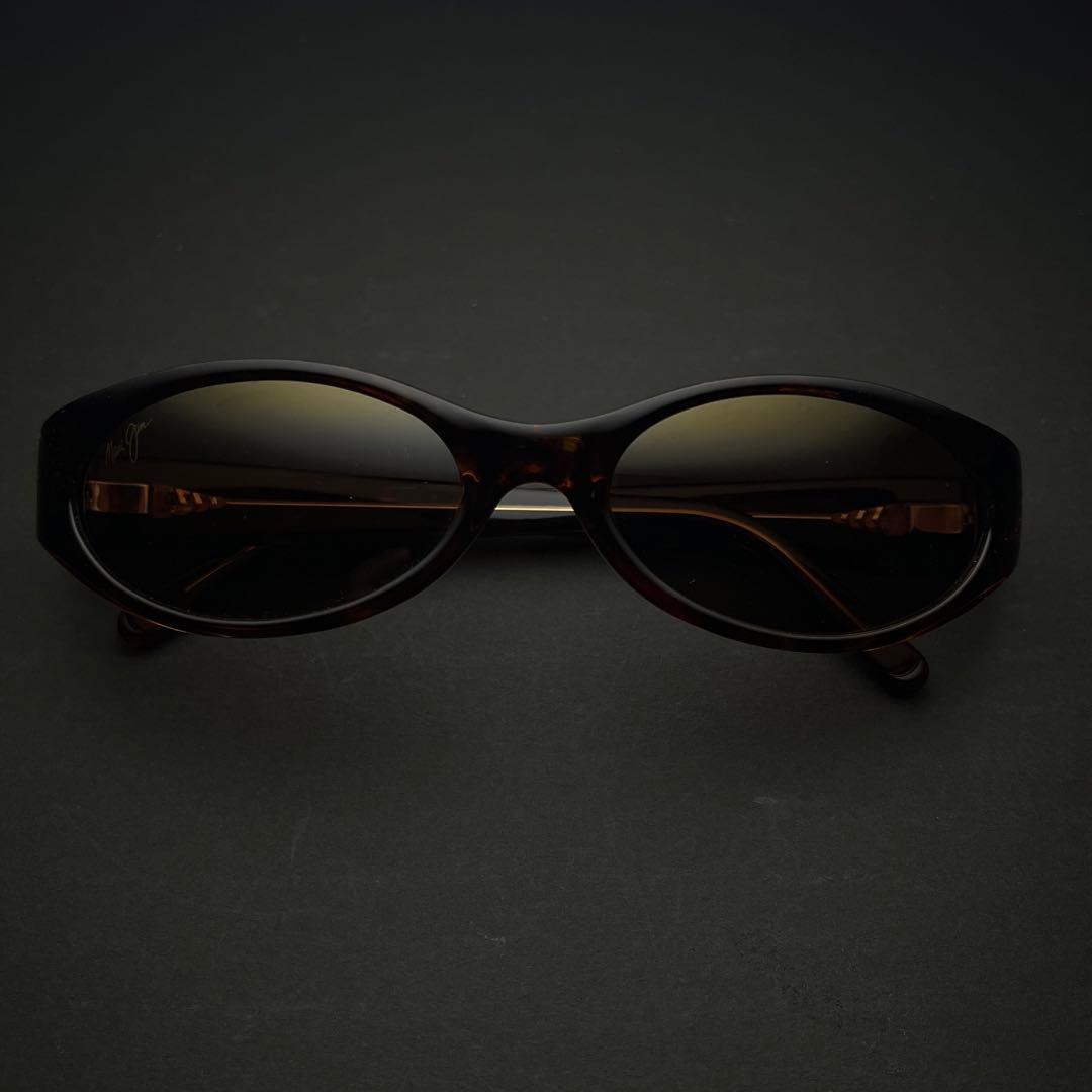 ビンテージ✨マウイジムMAUIJIMサングラス茶オーバル良品ハワイ偏光タイプ