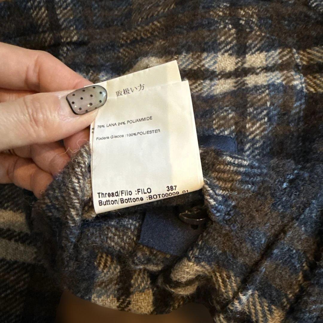 ラルディーニ 青系チェック テーラードジャケット