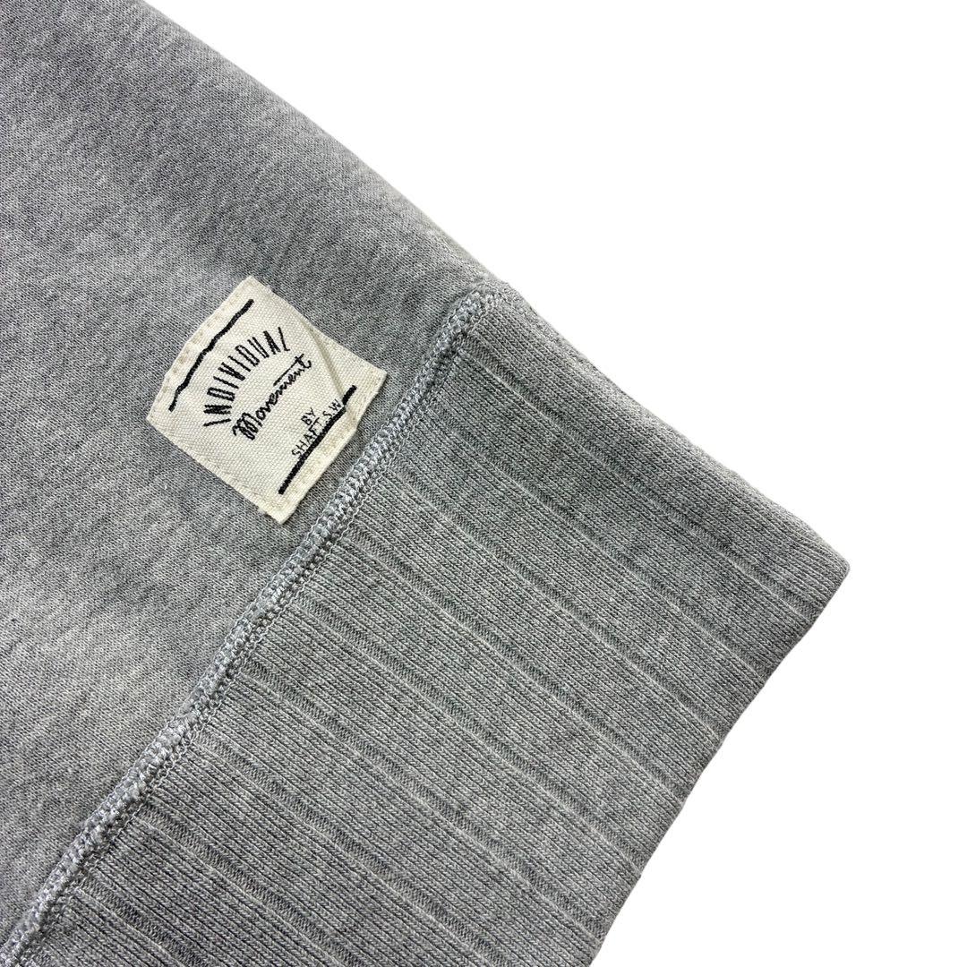 TWO MOON 両V スウェット 44/46 霜降りグレー バックプリント