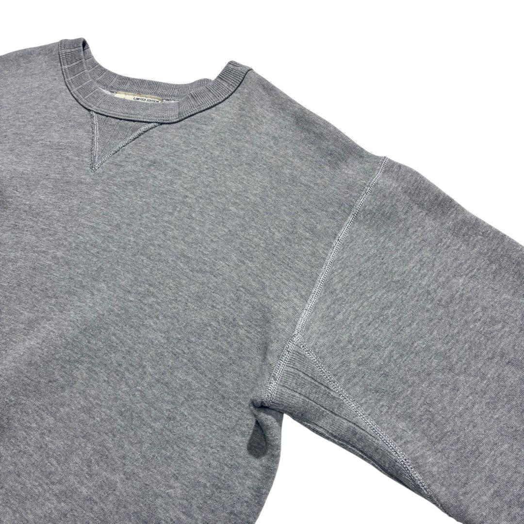 TWO MOON 両V スウェット 44/46 霜降りグレー バックプリント