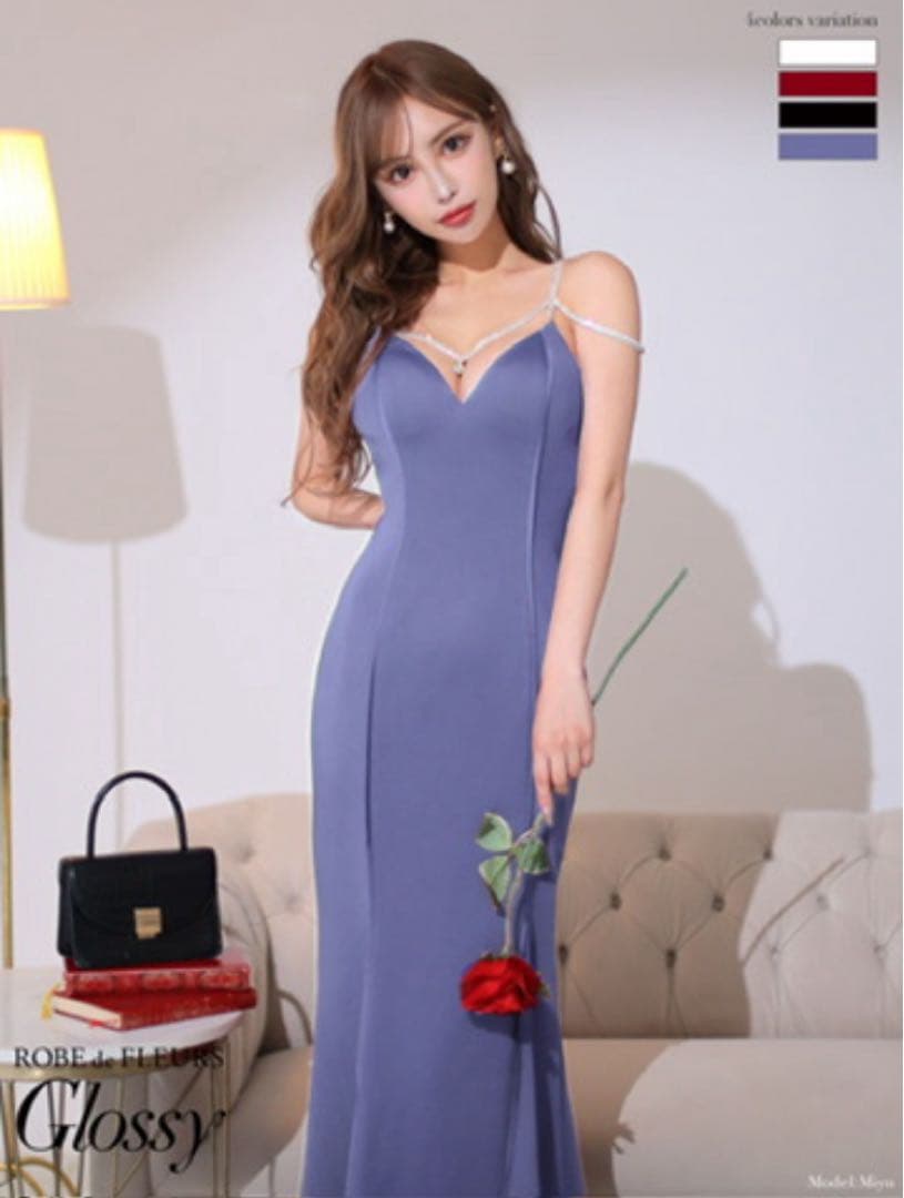 Glossy ラグジュアリーロングドレス　Lサイズ