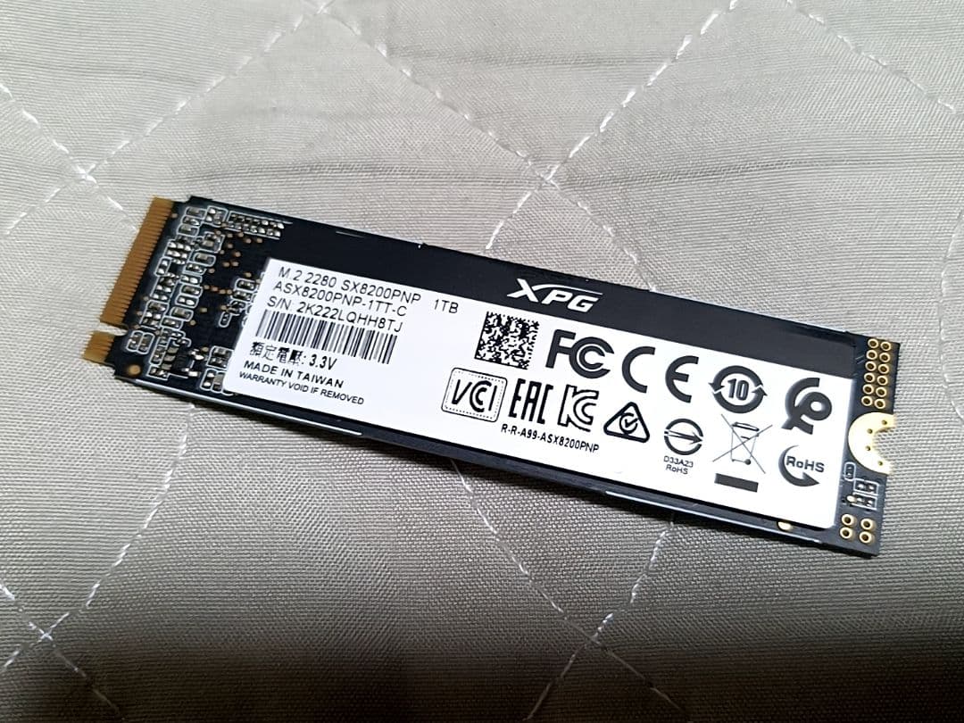 内蔵型SSD ADATA XPG SX8200Pro M.2 SSD1TB PCIe Gen3