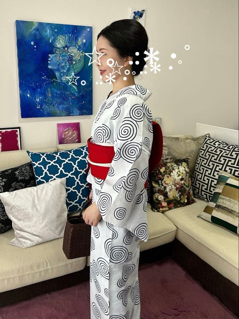 浴衣 注染 白地