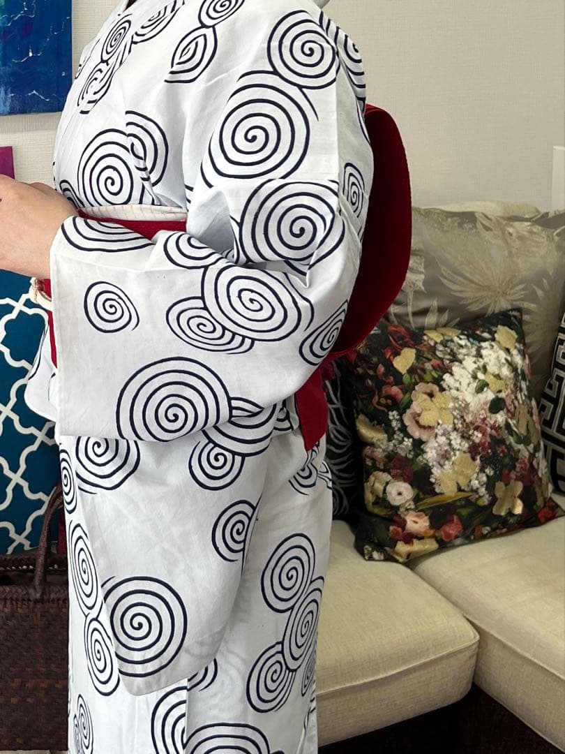 浴衣 注染 白地