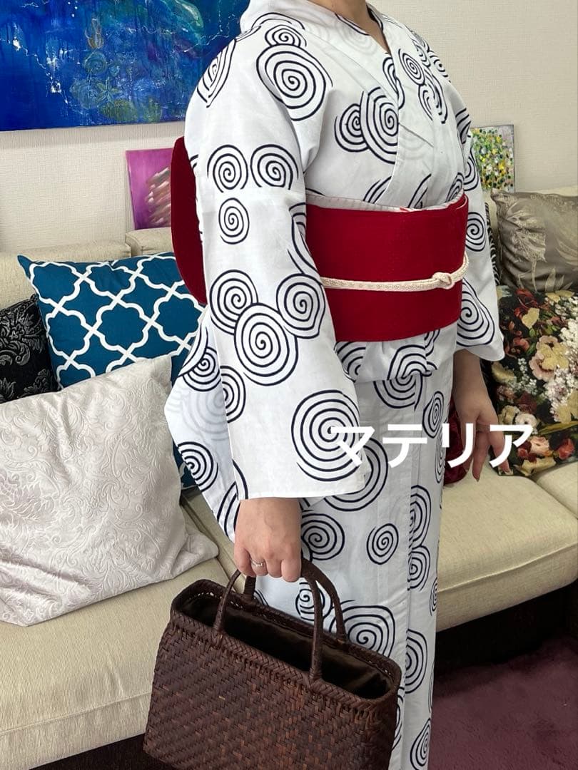 浴衣 注染 白地