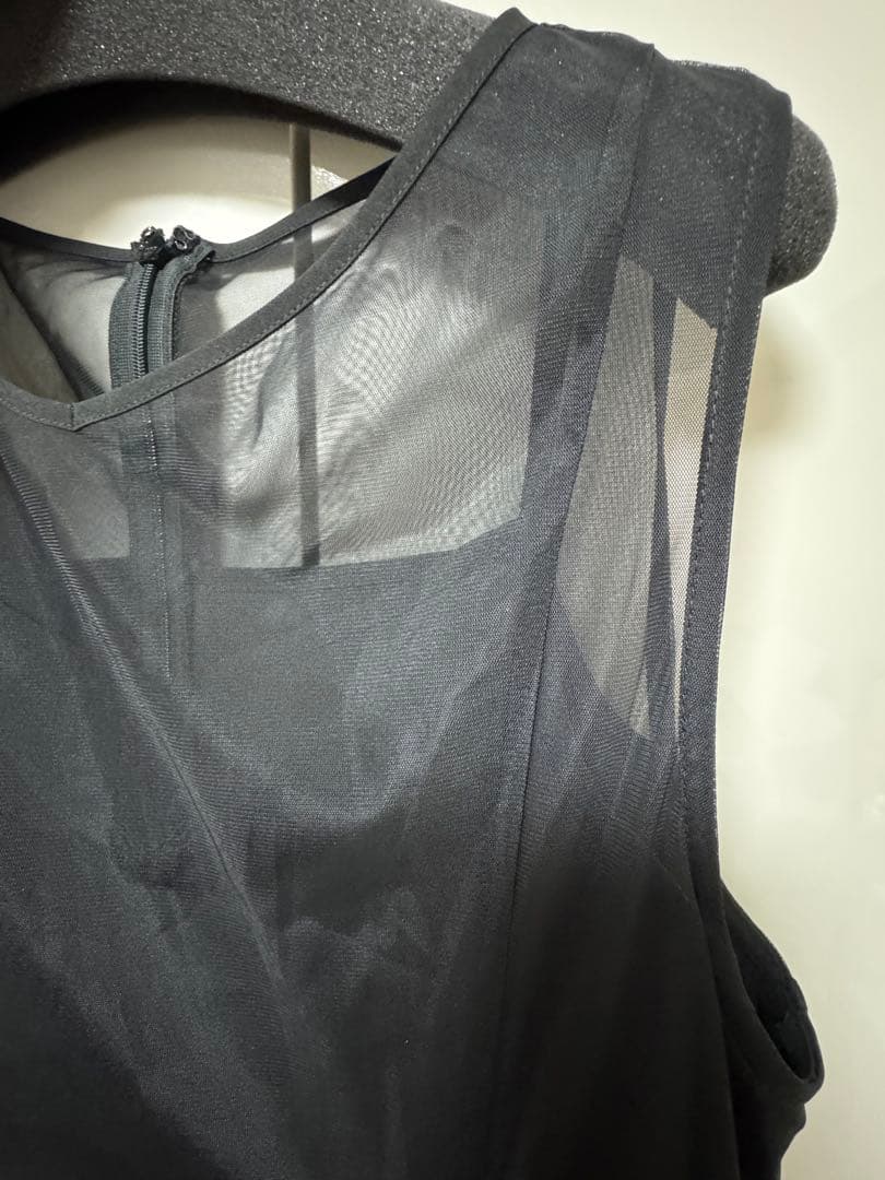 【美品送料込】ブラックフリルパーティードレス　ジャケット　ワンピース　XL