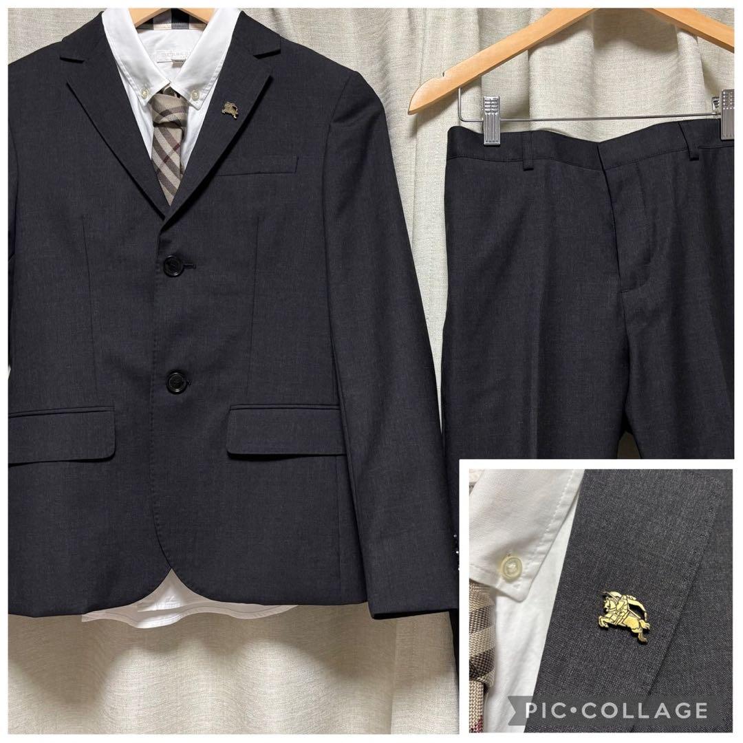 希少　バーバリーブランドスーツ　セット　ネクタイ　卒業式150